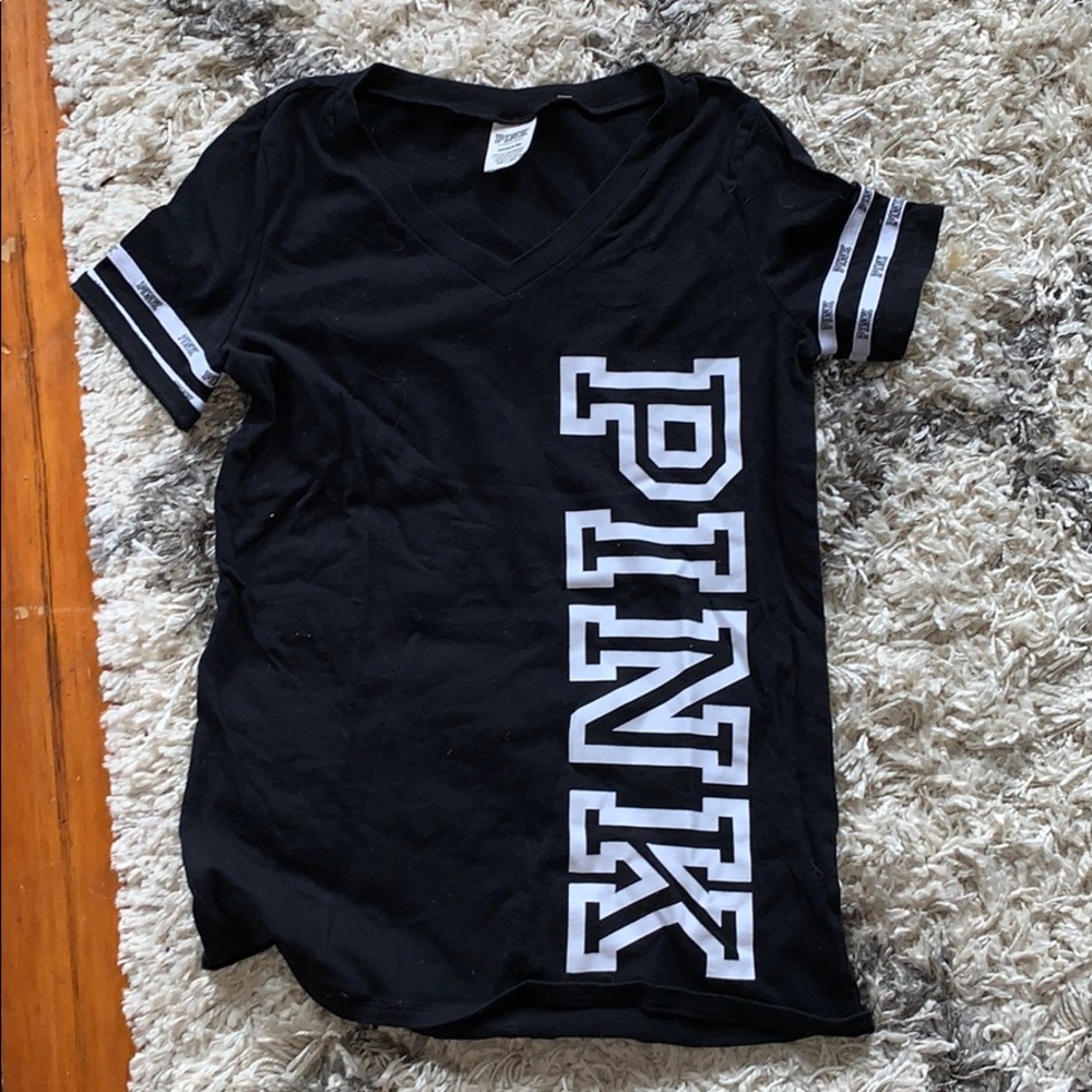 Black and white pink shirt